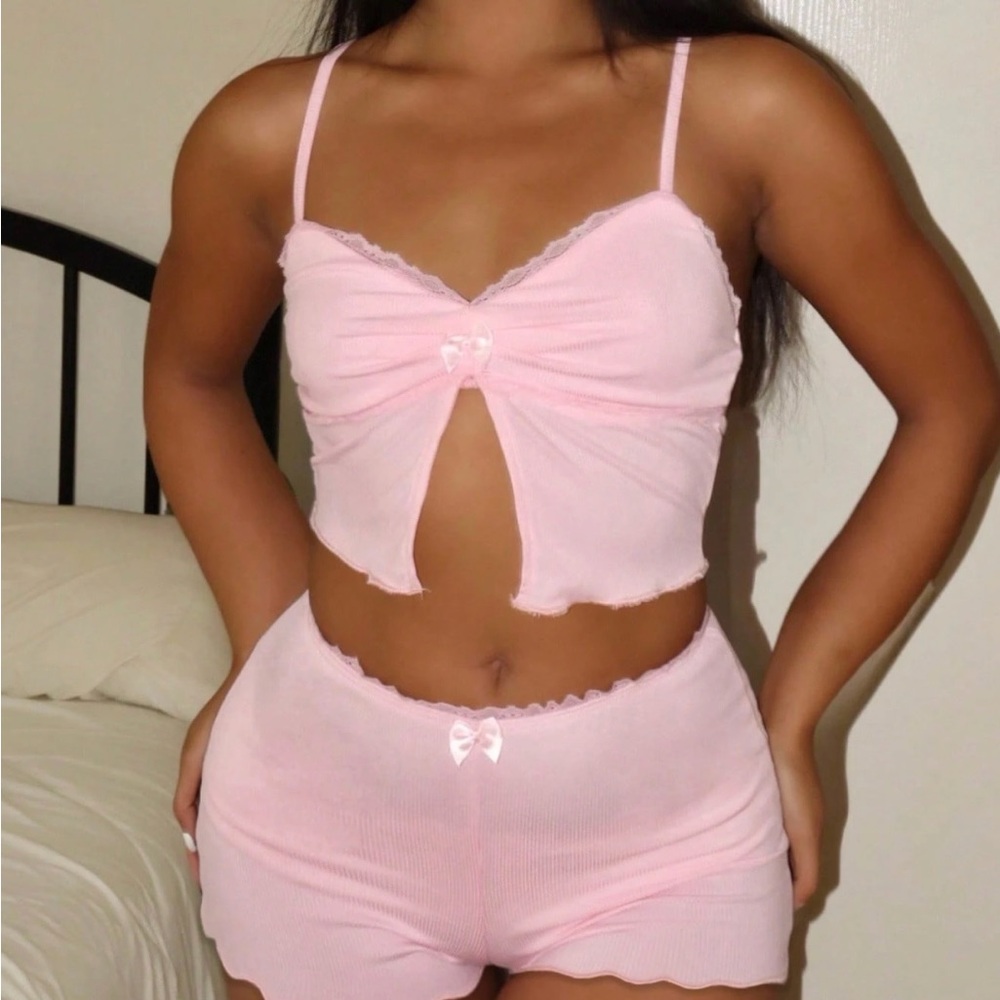 Pink Women's Intimate Sleepwear Set